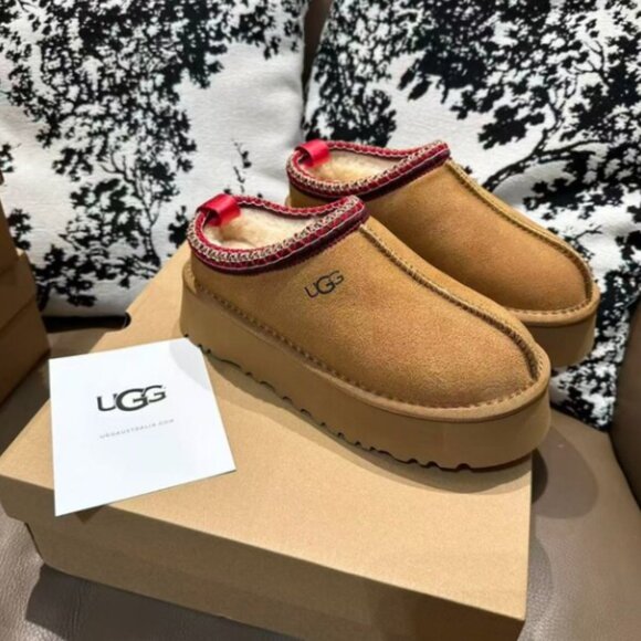 UGG Tazz Chestnut Platform Mule Clog Slipper - Picture 3 of 9